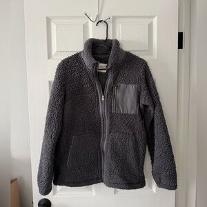 Abercrombie & Fitch Charcoal Sherpa Jacket